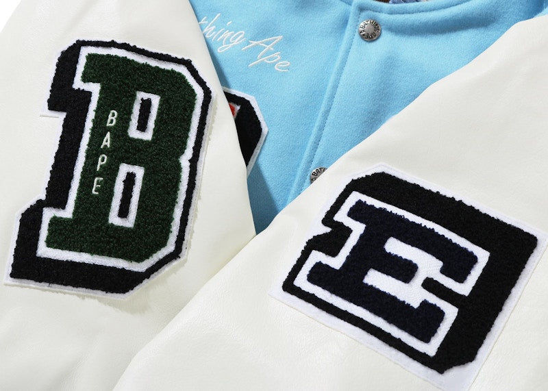 BAPE Crazy Patch Varsity Jacket Sax