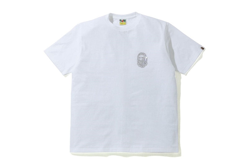 BAPE Crystal Stone Ape Head T-shirt White
