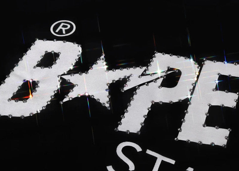 BAPE Crystal Stone Bape Sta Logo Tee Black