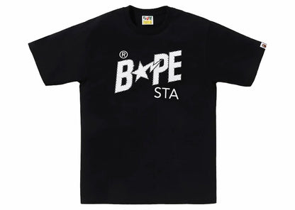 BAPE Crystal Stone Bape Sta Logo Tee Black