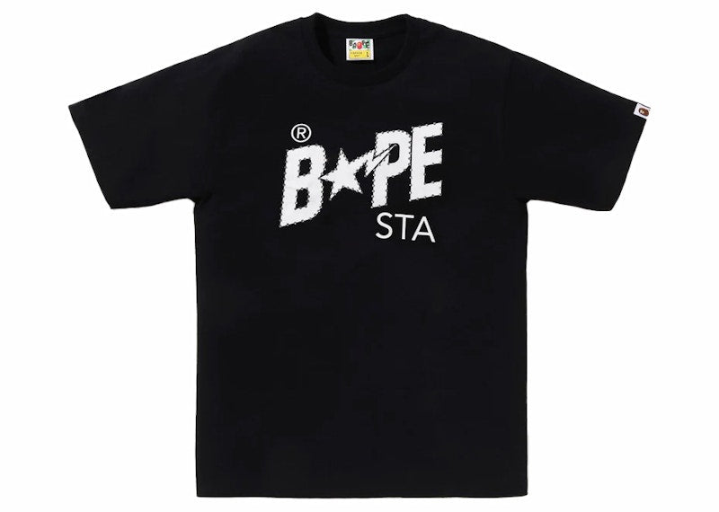 BAPE Crystal Stone Bape Sta Logo Tee Black