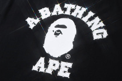 BAPE Crystal Stone College Tee Black/Clear