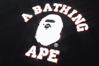 BAPE Crystal Stone College Tee Black/Red