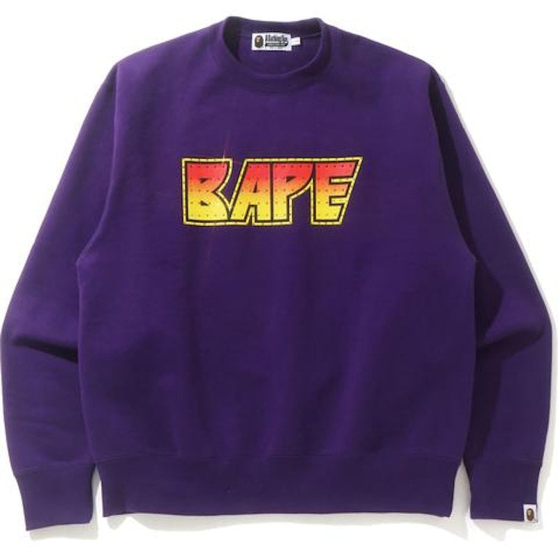 BAPE Crystal Stone Relaxed Crewneck Purple