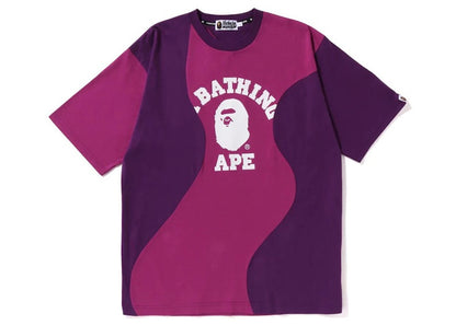 BAPE Cutting College Relaxed Fit Tee Purple