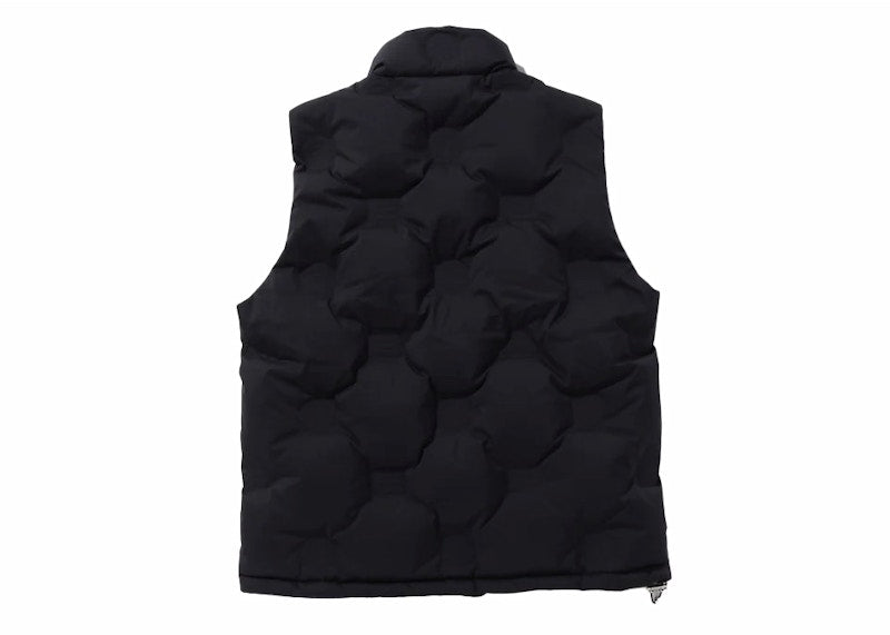 BAPE Debossed Monogram Puffer Down Vest Black