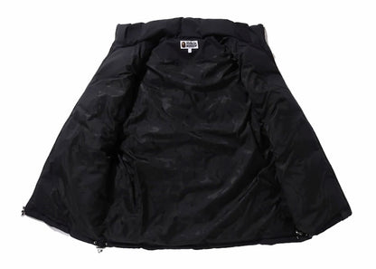 BAPE Debossed Monogram Puffer Down Vest Black