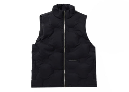 BAPE Debossed Monogram Puffer Down Vest Black