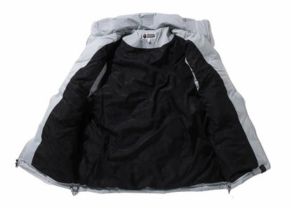 BAPE Debossed Monogram Puffer Down Vest Gray
