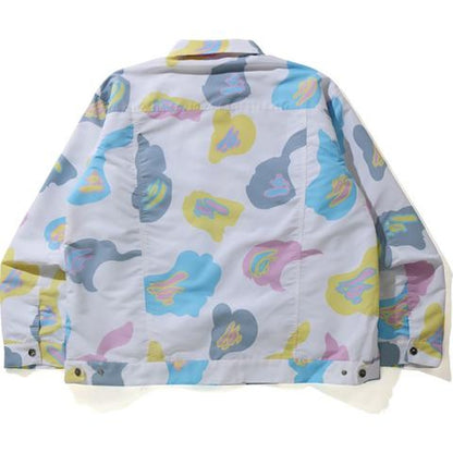 BAPE Def Camo Loose Fit Trucker Jacket White