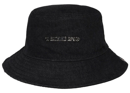 BAPE Denim Bucket Hat Black