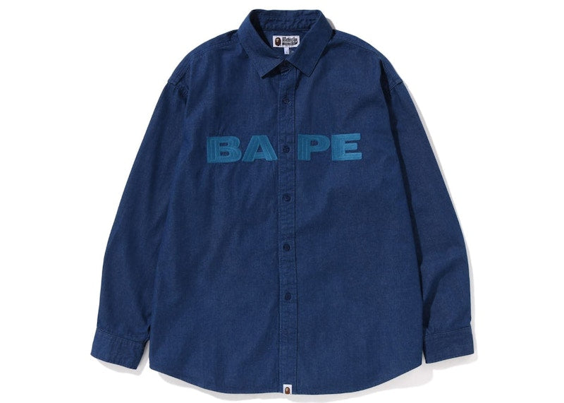 BAPE Denim Loose Fit Shirt Indigo