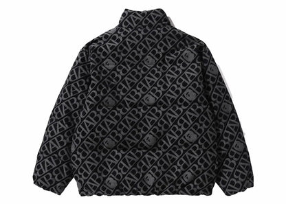 BAPE Denim Monogram Puffer Down Jacket Black