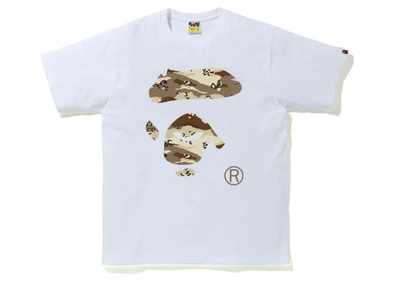 BAPE Desert Camo Ape Face Tee White/Beige