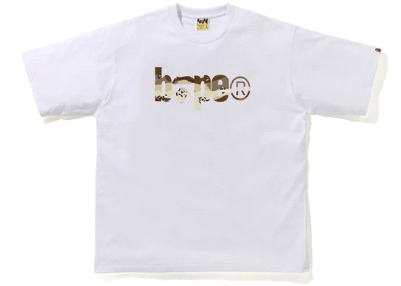 BAPE Desert Camo BAPE Logo RLX Tee White/Beige