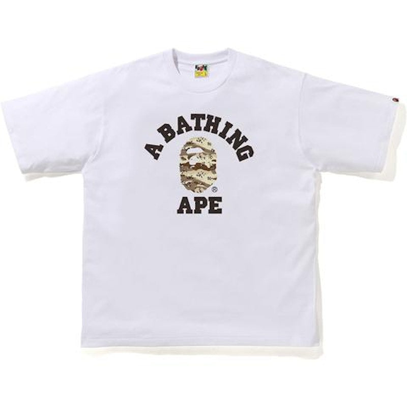 BAPE Desert Camo College Relaxed Tee White/Beige