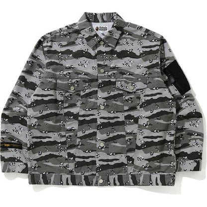 BAPE Desert Camo Loose Fit Trucker Jacket Black