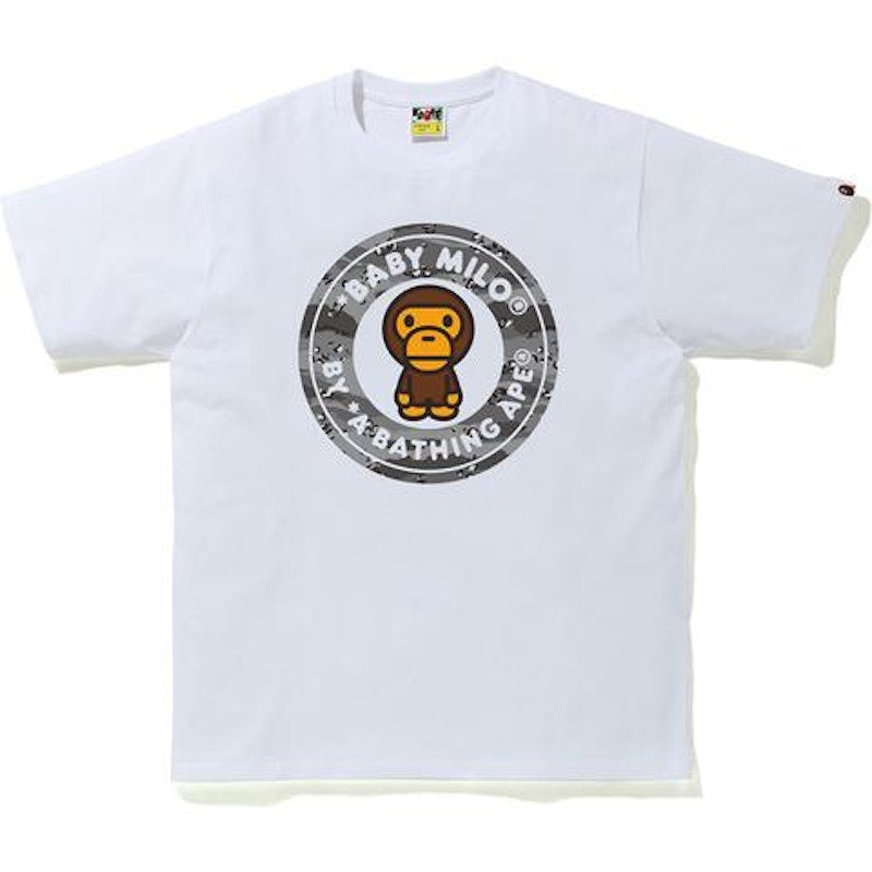 BAPE Desert Camo Milo Busy Works Tee White/Black