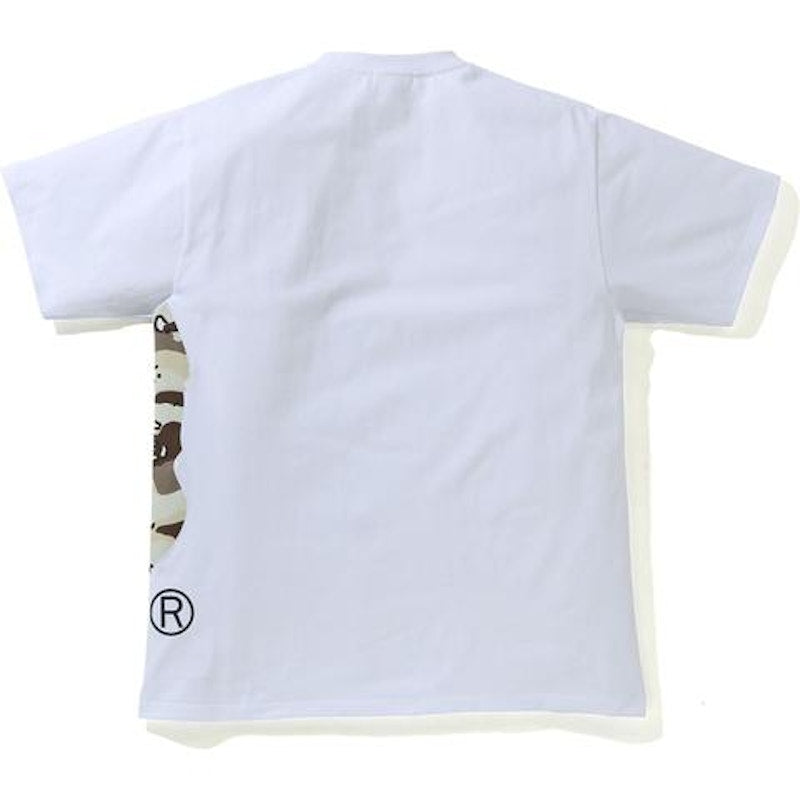 BAPE Desert Camo Side Big Ape Head Tee White/Beige