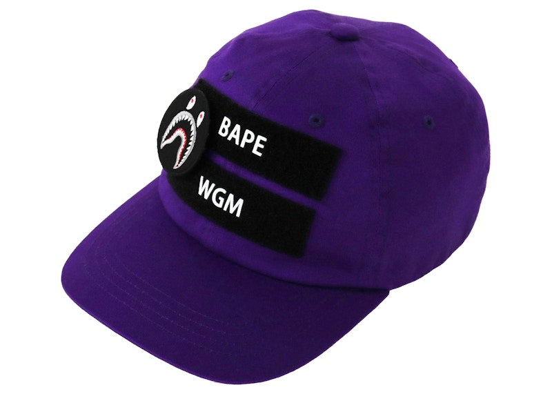 BAPE Detachable Shark Patch Panel Cap Purple