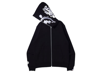 BAPE Digital Shark Full Zip Hoodie Black