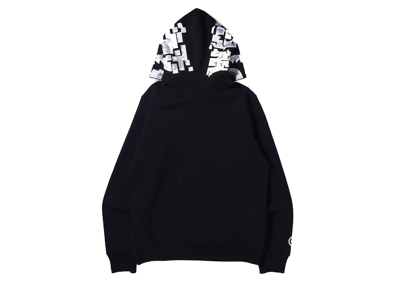 BAPE Digital Shark Full Zip Hoodie Black