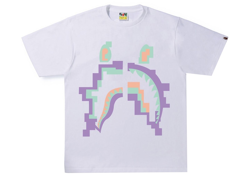 BAPE Digital Shark Tee White