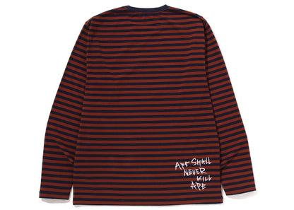 BAPE Discharge College Hoop L/S Tee Brown