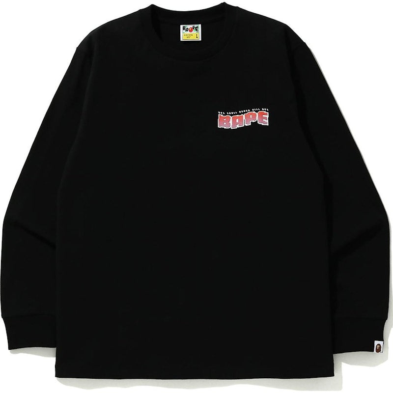 BAPE Distortion L/S Tee Black
