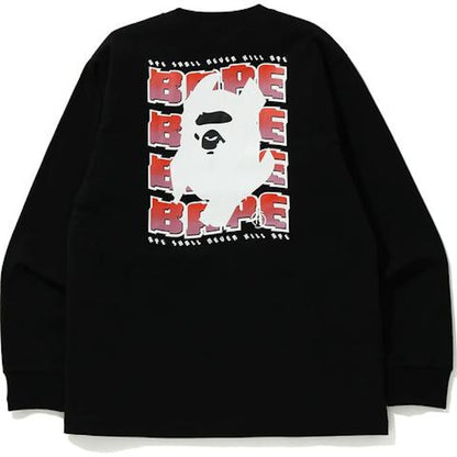 BAPE Distortion L/S Tee Black