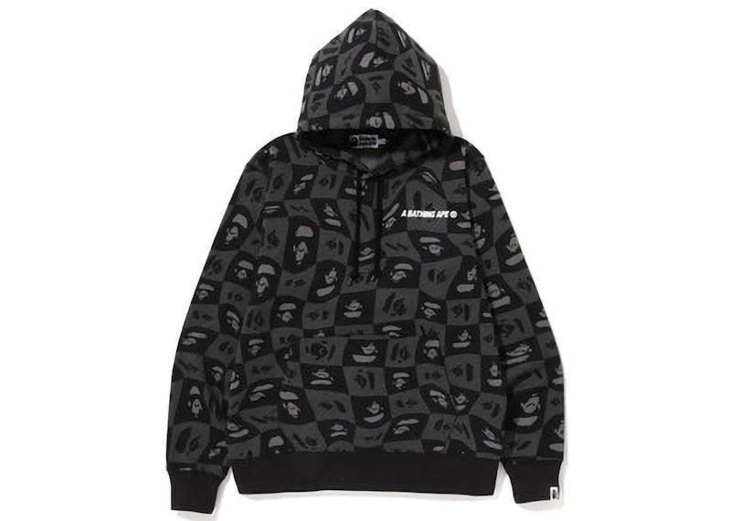BAPE Distortion Pullover Hoodie Black