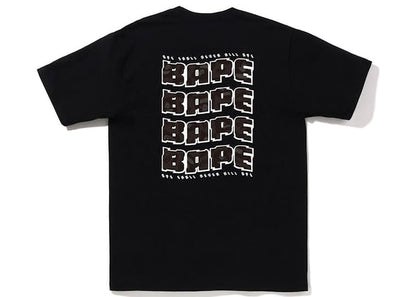 BAPE Distortion Tee Black Black