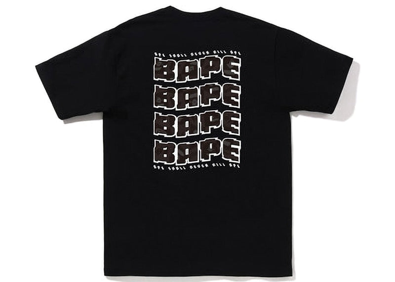 BAPE Distortion Tee Black Black