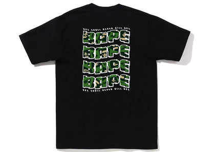 BAPE Distortion Tee Black Green