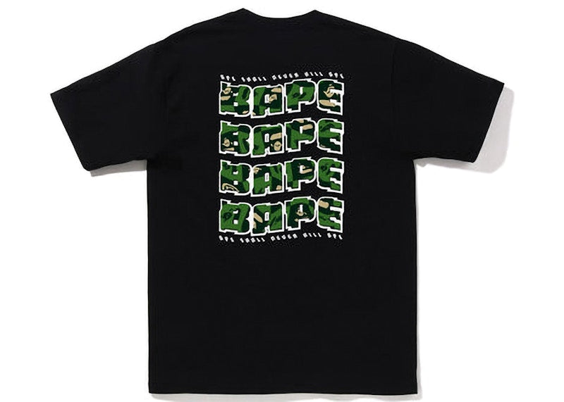 BAPE Distortion Tee Black Green