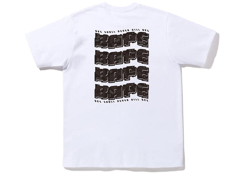 BAPE Distortion Tee White Black