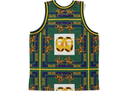 BAPE Double Ape Head Basketball Tank Top Green