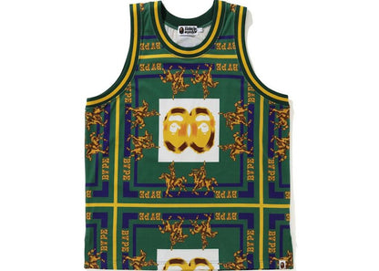 BAPE Double Ape Head Basketball Tank Top Green