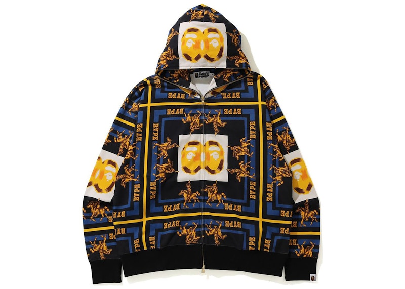 BAPE Double Ape Head Relaxed Full Zip Hoodie Black