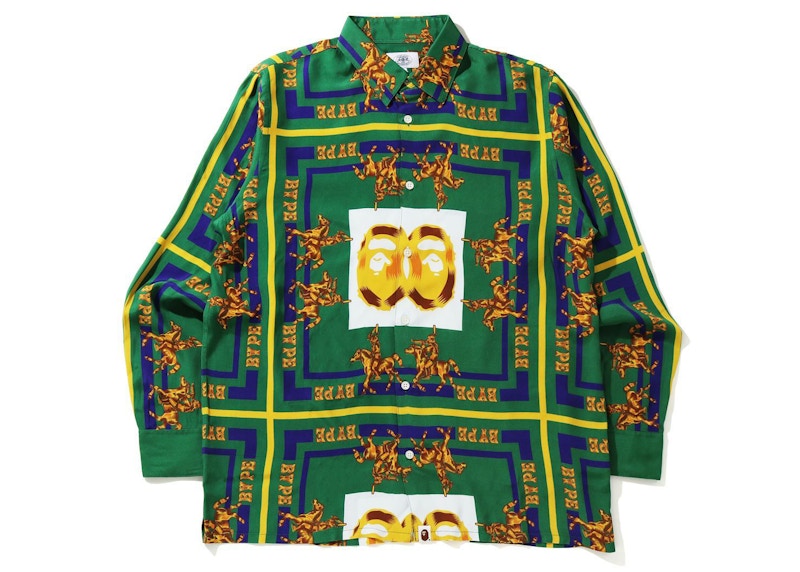 BAPE Double Ape Head Relaxed Shirt Green