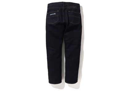 BAPE Double Knee Loose Fit Denim Pants Indigo