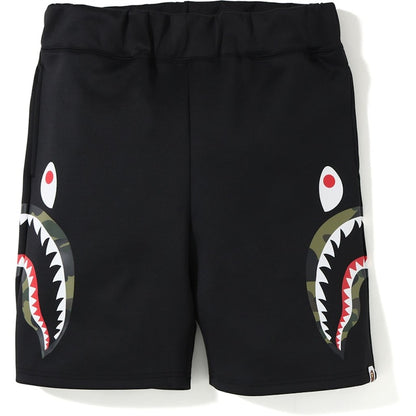 BAPE Double Knit Side Shark Shorts Black