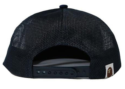 BAPE Double Visor Mesh Snapback Cap Navy