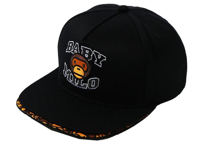 BAPE Double Visor Milo Snapback Cap Black