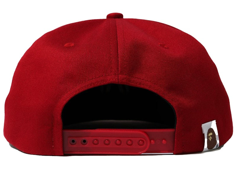 BAPE Double Visor Shark Snapback Cap Red