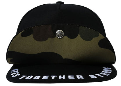 BAPE Double Visor Snapback Cap Black