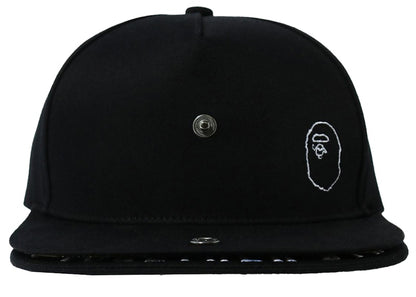 BAPE Double Visor Snapback Cap Black
