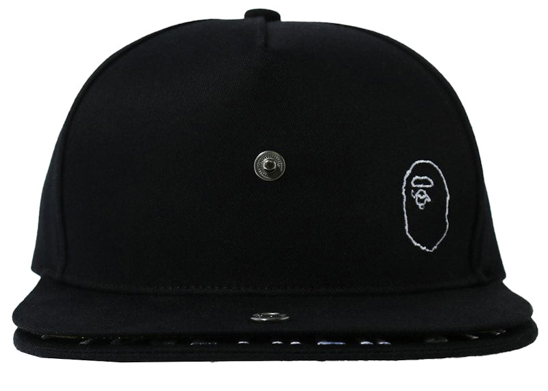 BAPE Double Visor Snapback Cap Black