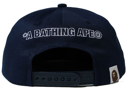 BAPE Double Visor Snapback Cap Navy