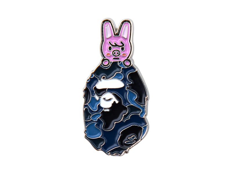 BAPE Dwaekki Metal Pin Blue